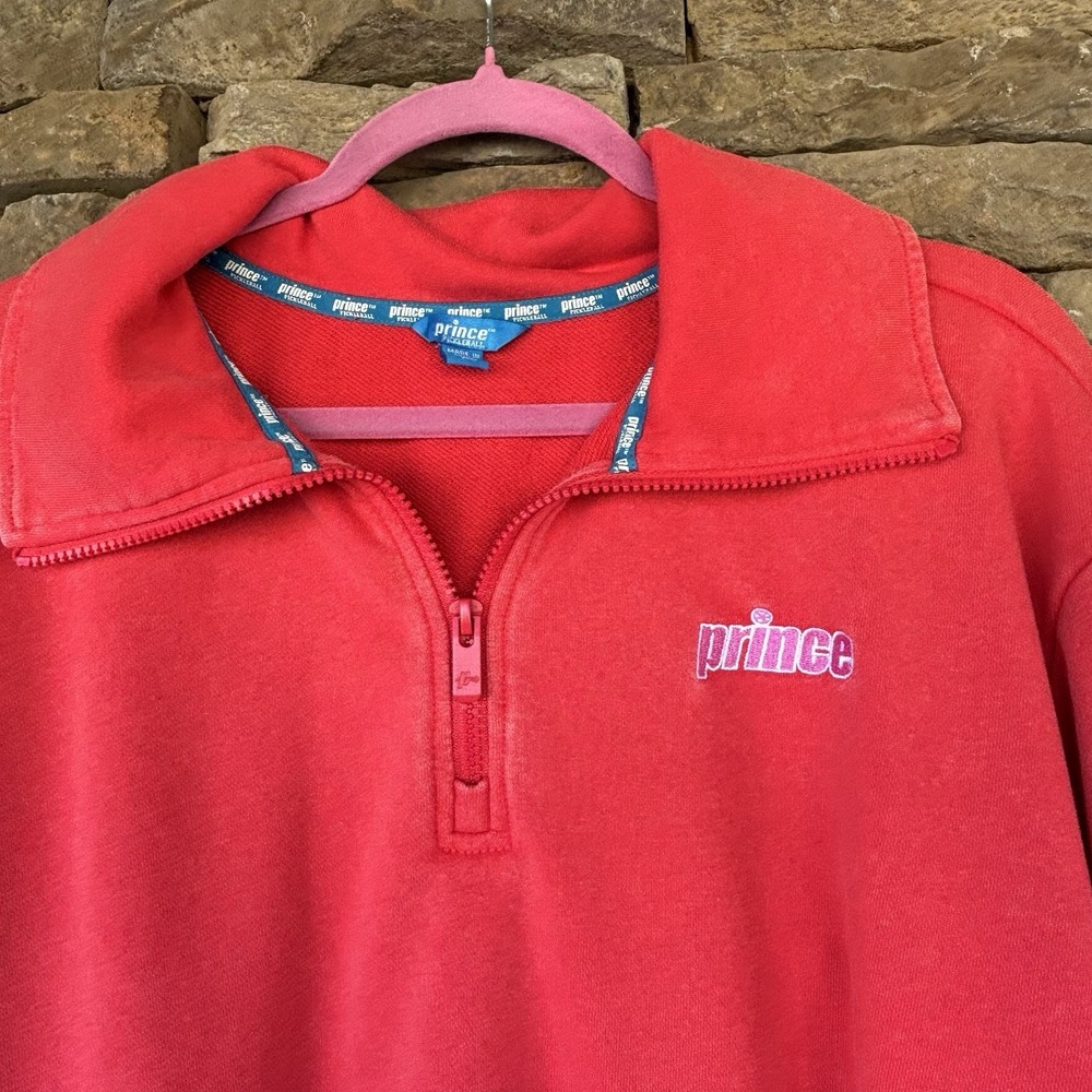 Prince Womens Pickleball Hoodie XL Power Red Cotton Blend Stretch Athleisure - Picture 2 of 7